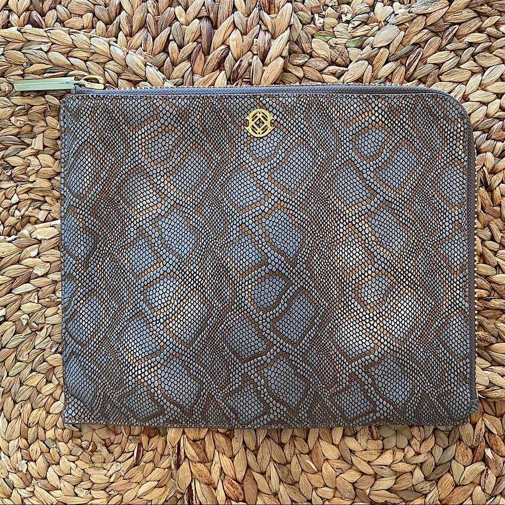 Dagne Dover Snakeskin Clutch Wallet